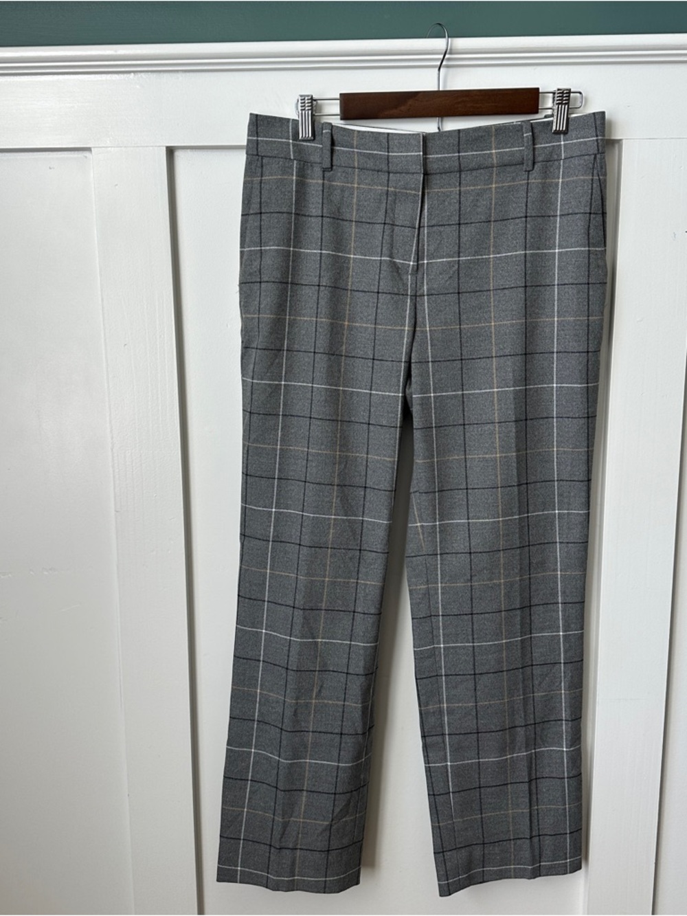 Ann Taylor Gray Plaid Dress Pants
